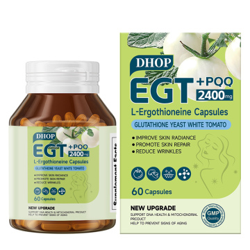 Ergothionine EGT+PQQ capsules with high content of mitochondrial glutathione white tomato nicotinamide